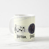 Rhythm, snelheid, drums Mok (Voorkant links)