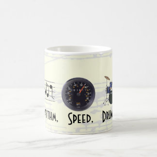 Rhythm, snelheid, drums Mok