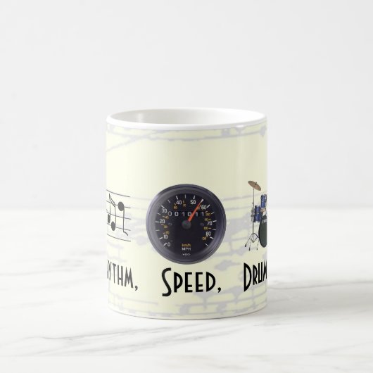 Rhythm, snelheid, drums Mok (Center)