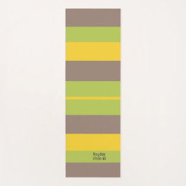 Rhythm Stripes Horizontal Lines Brown Yellow Green Yogamat