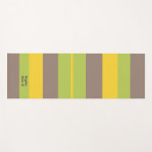 Rhythm Stripes Horizontal Lines Brown Yellow Green Yogamat (Voorkant (horizontaal))