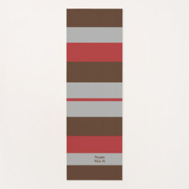 Rhythm Stripes Horizontal Lines Gray Red Brown Yogamat