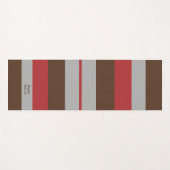 Rhythm Stripes Horizontal Lines Gray Red Brown Yogamat (Voorkant (horizontaal))