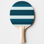 Rhythm Stripes Horizontal Lines Sea Blue White Tafeltennisbatje (Achterkant)