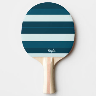 Rhythm Stripes Horizontal Lines Sea Blue White Tafeltennisbatje