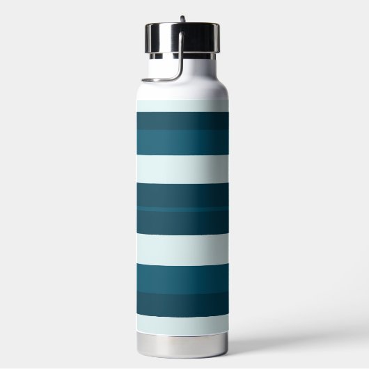 Rhythm Stripes Horizontal Lines Sea Blue White Waterfles (Rechts)