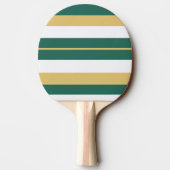 Rhythm Stripes Lines Green Gold White Tafeltennisbatje (Achterkant)