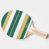 Rhythm Stripes Lines Green Gold White Tafeltennisbatje (Zijkant)