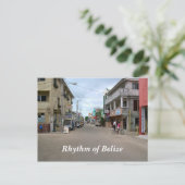 Rhythm van Belize Briefkaart van de stad San Pedro (Staand voorkant)