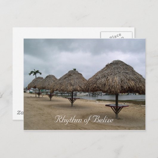 Rhythm van Belize Palapas Briefkaart (Voorkant / Achterkant)