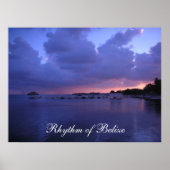 Rhythm van Belize Sunset op de Dock Print (Voorkant)