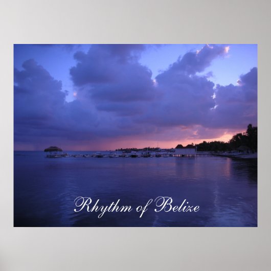 Rhythm van Belize Sunset op de Dock Print (Voorkant)