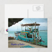 Rhythm van het Briefkaart van Belize Rasta Boat (Voorkant / Achterkant)