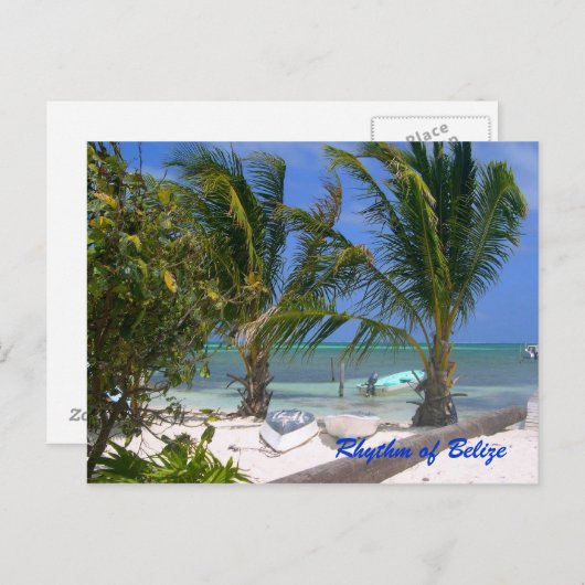 Rhythm van het strand van Belize Briefkaart (Voorkant / Achterkant)