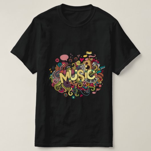 Rhythm & Vibes: Muzikale harmonie T-shirt (Design voorkant)