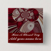 Rhythm_ Vierkante Button 5,1 Cm (Voorkant)