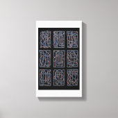 Rhythmic Abstract Interlace Canvas Print (Voorkant)