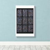 Rhythmic Abstract Interlace Canvas Print (Insitu (Houten vloer))