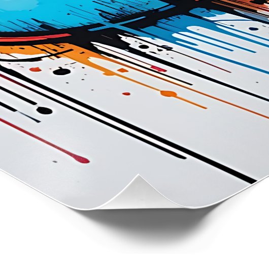 Rhythmic Beats: Musical Graffiti Art Perfect Poster (Hoek)