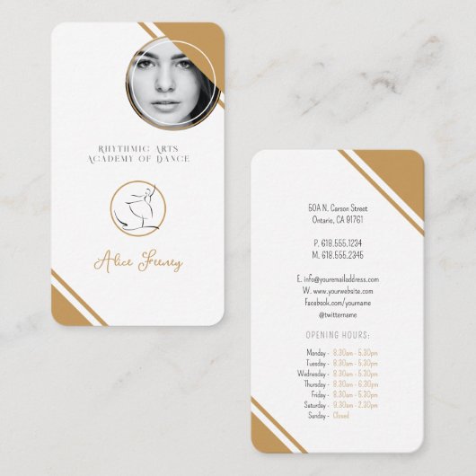 Rhythmic | Dance Visitekaartje (Voorkant / Achterkant)