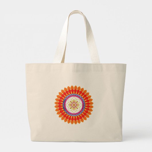 Rhythmic Euphoria Mandala Grote Tote Bag (Achterkant)