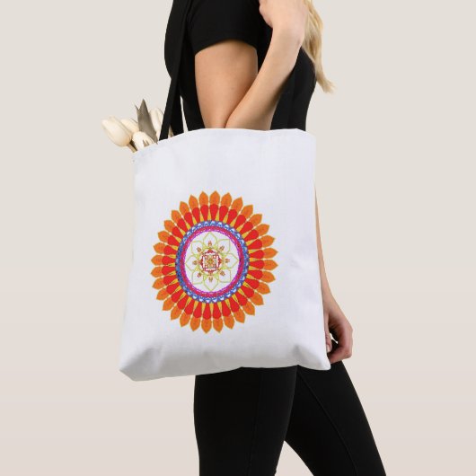 Rhythmic Euphoria Mandala  Tote Bag (Dichtbij)