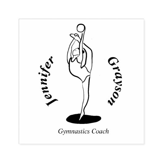 Rhythmic Gymnast Rubberstempel (Afrduk)