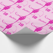 Rhythmic gymnastic custom name age verjaardagscrap cadeaupapier (Hoek)