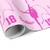 Rhythmic gymnastic custom name age verjaardagscrap cadeaupapier (Rol Hoek)