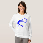Rhythmic Gymnastic Figuur - Blauw T-shirt (Voorkant volledig)