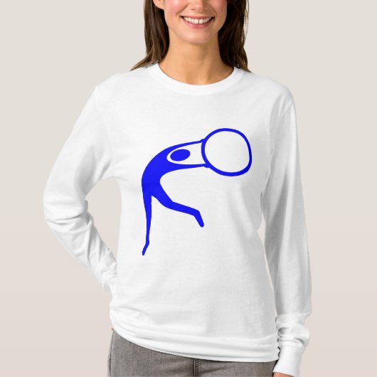 Rhythmic Gymnastic Figuur - Blauw T-shirt (Voorkant)