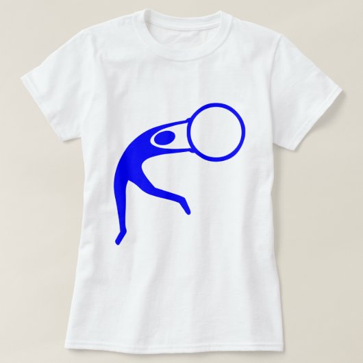 Rhythmic Gymnastic Figuur - Blauw T-shirt (Design voorkant)