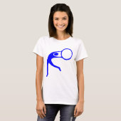 Rhythmic Gymnastic Figuur - Blauw T-shirt (Voorkant volledig)