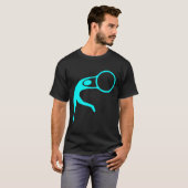 Rhythmic Gymnastic Figuur - Cyaan T-shirt (Voorkant volledig)