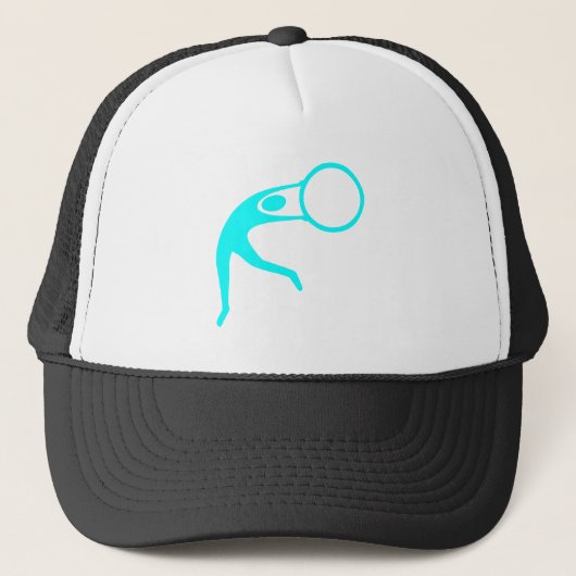 Rhythmic Gymnastic Figuur - Cyaan Trucker Pet (Voorkant)