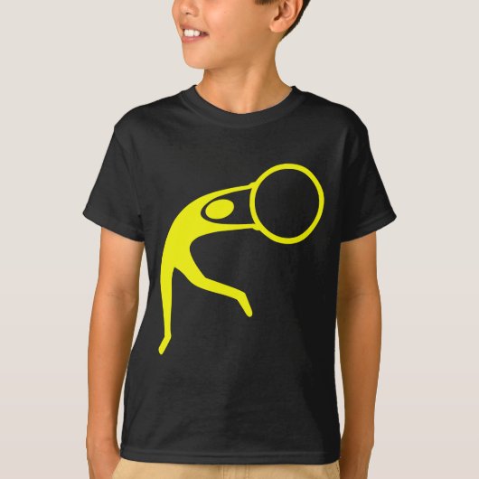 Rhythmic Gymnastic Figuur - Geel T-shirt (Voorkant)