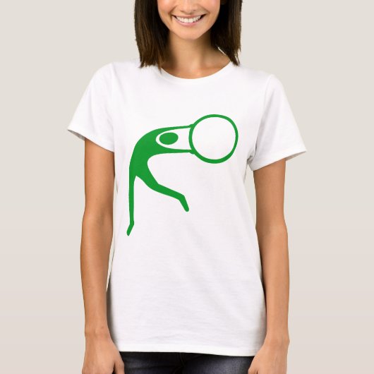 Rhythmic Gymnastic Figuur - Groen gras T-shirt (Voorkant)