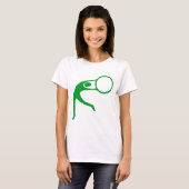 Rhythmic Gymnastic Figuur - Groen gras T-shirt (Voorkant volledig)