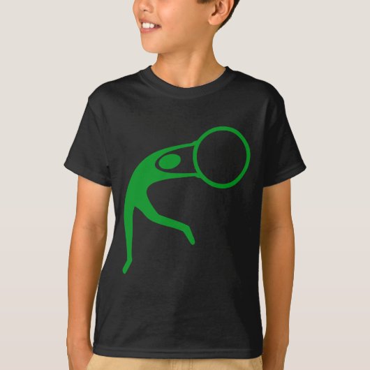 Rhythmic Gymnastic Figuur - Groen gras T-shirt (Voorkant)