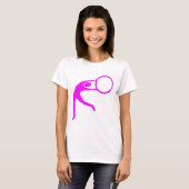 Rhythmic Gymnastic Figuur — Magenta T-shirt (Voorkant volledig)