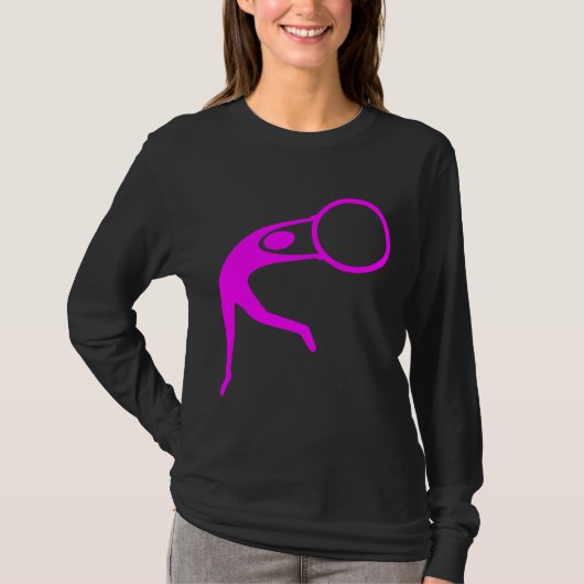 Rhythmic Gymnastic Figuur — Magenta T-shirt (Voorkant)
