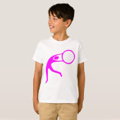 Rhythmic Gymnastic Figuur — Magenta T-shirt (Voorkant volledig)