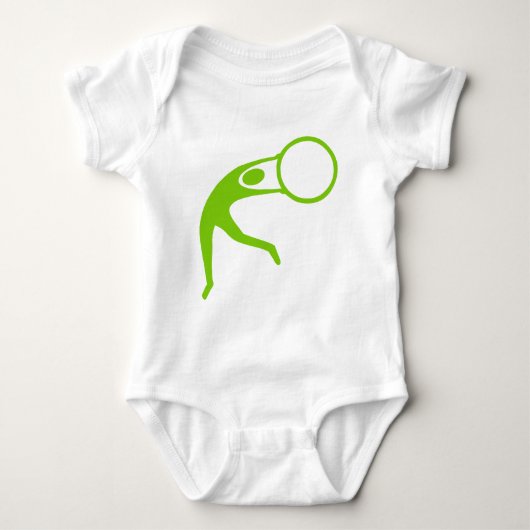 Rhythmic Gymnastic Figuur - Martian Green Romper (Voorkant)