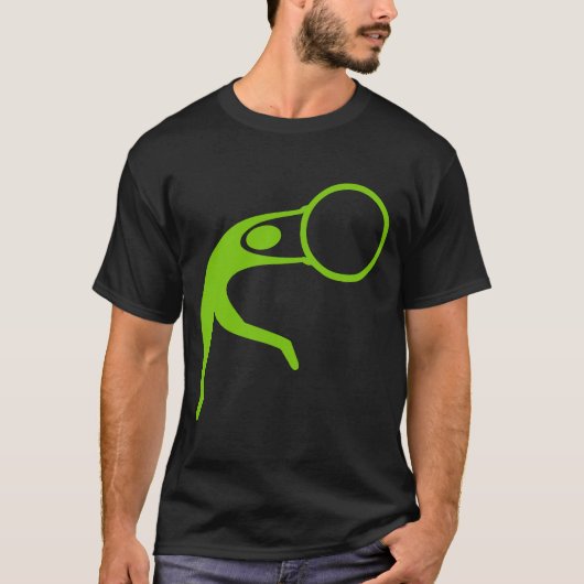 Rhythmic Gymnastic Figuur - Martian Green T-shirt (Voorkant)