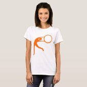 Rhythmic Gymnastic Figuur - Oranje T-shirt (Voorkant volledig)