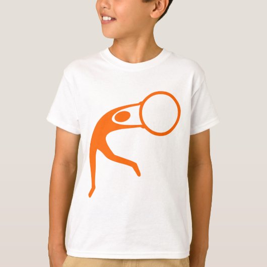 Rhythmic Gymnastic Figuur - Oranje T-shirt (Voorkant)