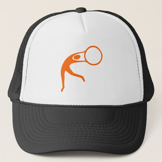 Rhythmic Gymnastic Figuur - Oranje Trucker Pet (Voorkant)
