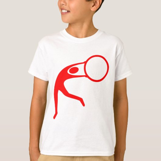 Rhythmic Gymnastic Figuur - Rood T-shirt (Voorkant)