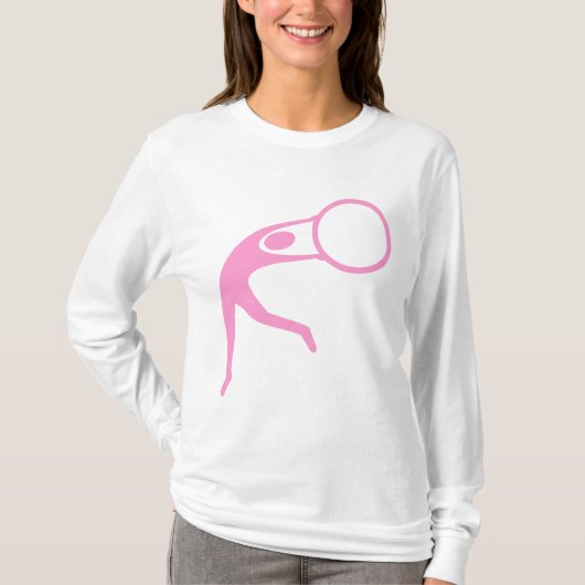 Rhythmic Gymnastic Figuur - Roze T-shirt (Voorkant)