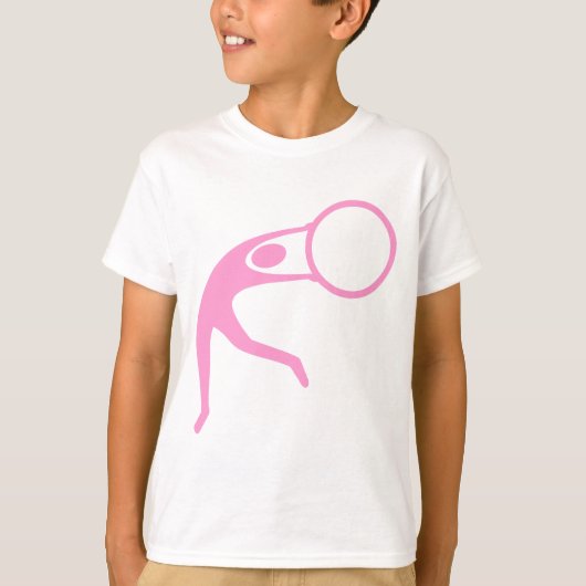 Rhythmic Gymnastic Figuur - Roze T-shirt (Voorkant)